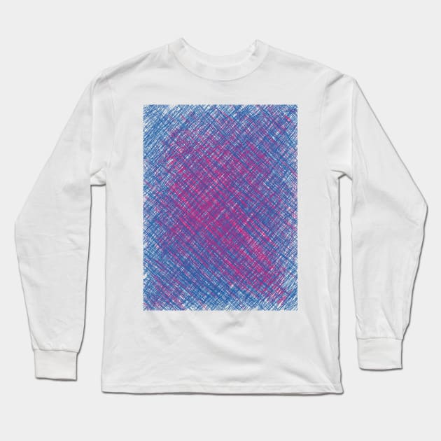 blue-purple scratch Long Sleeve T-Shirt by tgbdesign